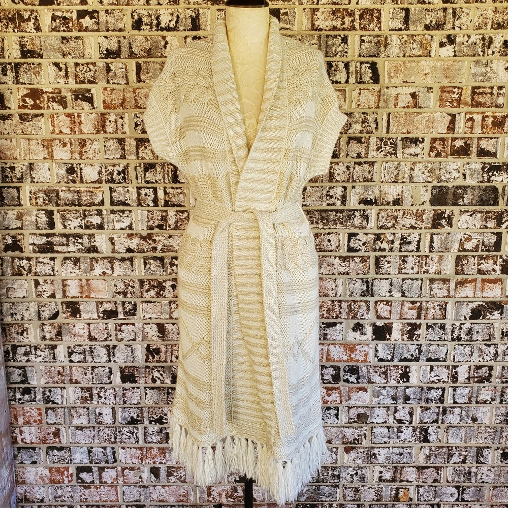Chico's Beige Open Sweater Duster S